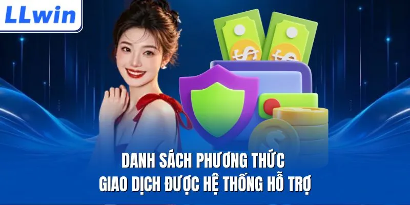 Danh sách phương thức giao dịch được hệ thống hỗ trợ